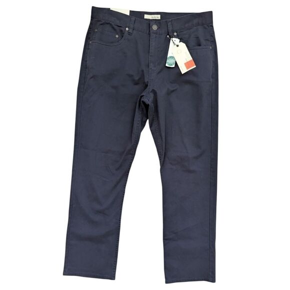 Hawker Rye Essential Wash Stretch Straight Fit Chino Navy Men's 34x30 NWT - Picture 5 of 11